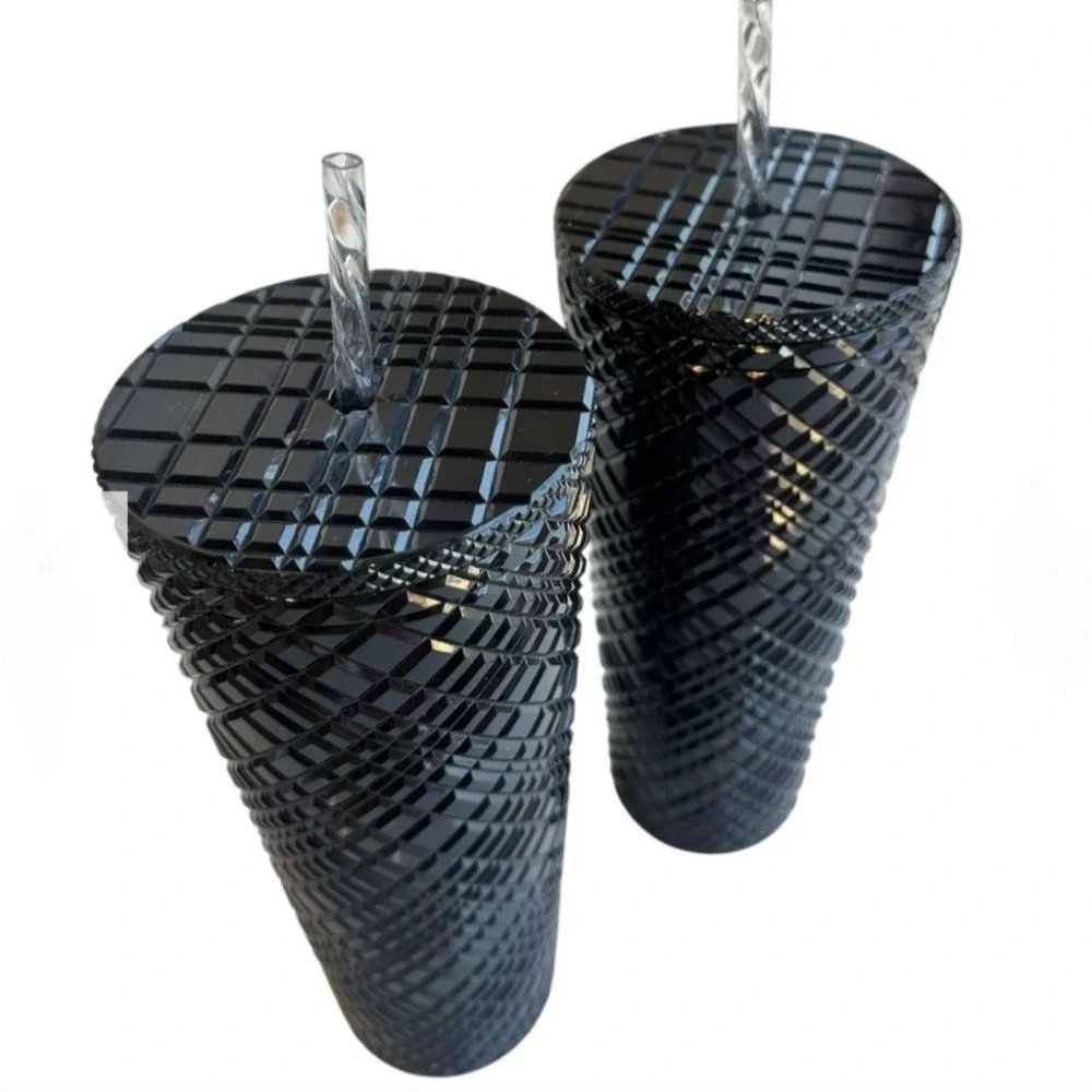 Black Tumbler Jeweled Venti 24‎ oz Cold Cup NEW
